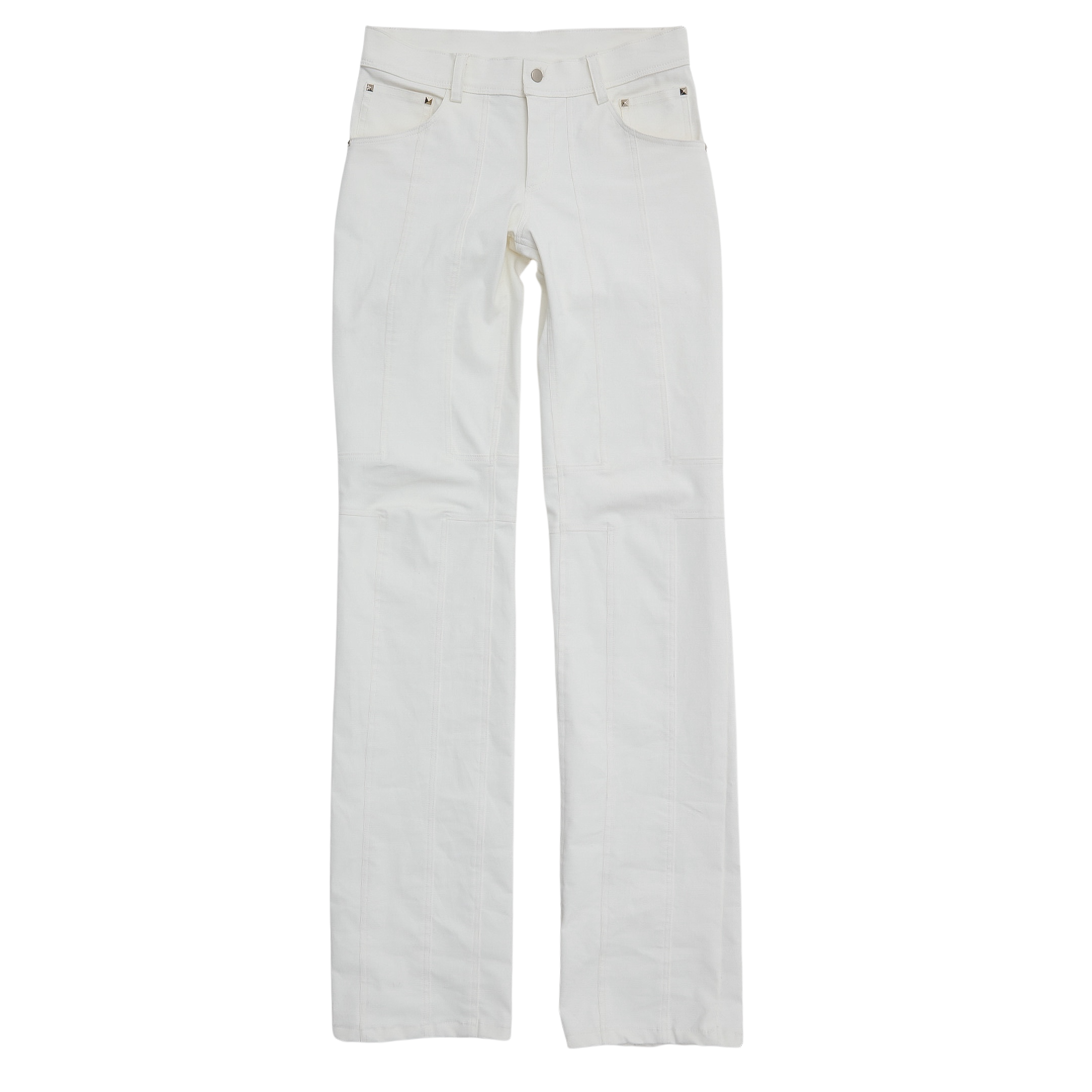White Cross Knee Denim