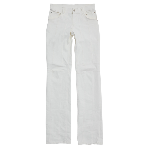 White Cross Knee Denim