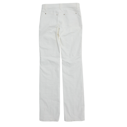 White Cross Knee Denim