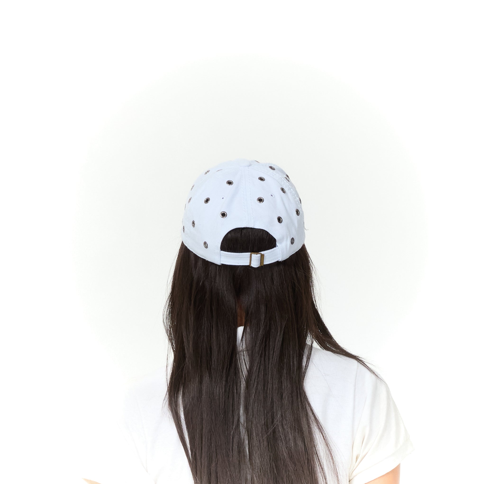 White Metal Stabbed Hats