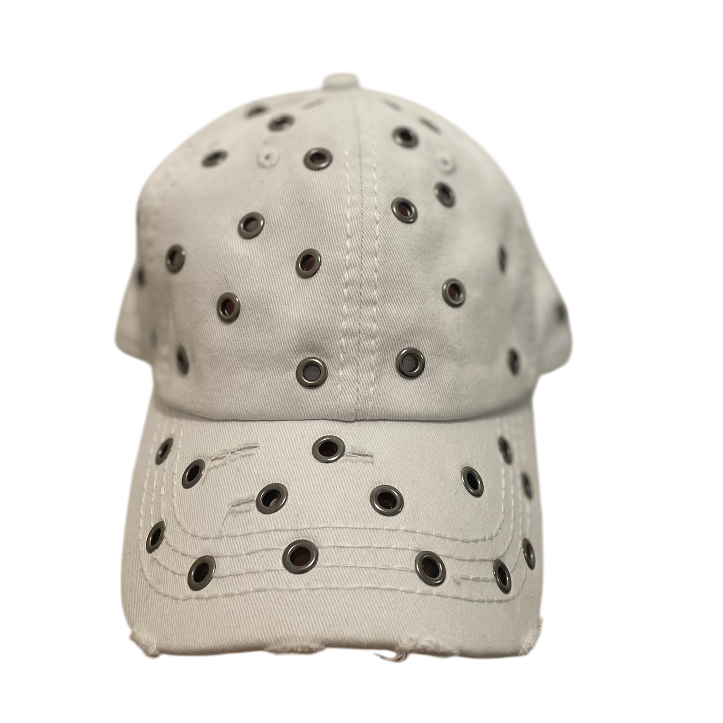 White Metal Stabbed Hats