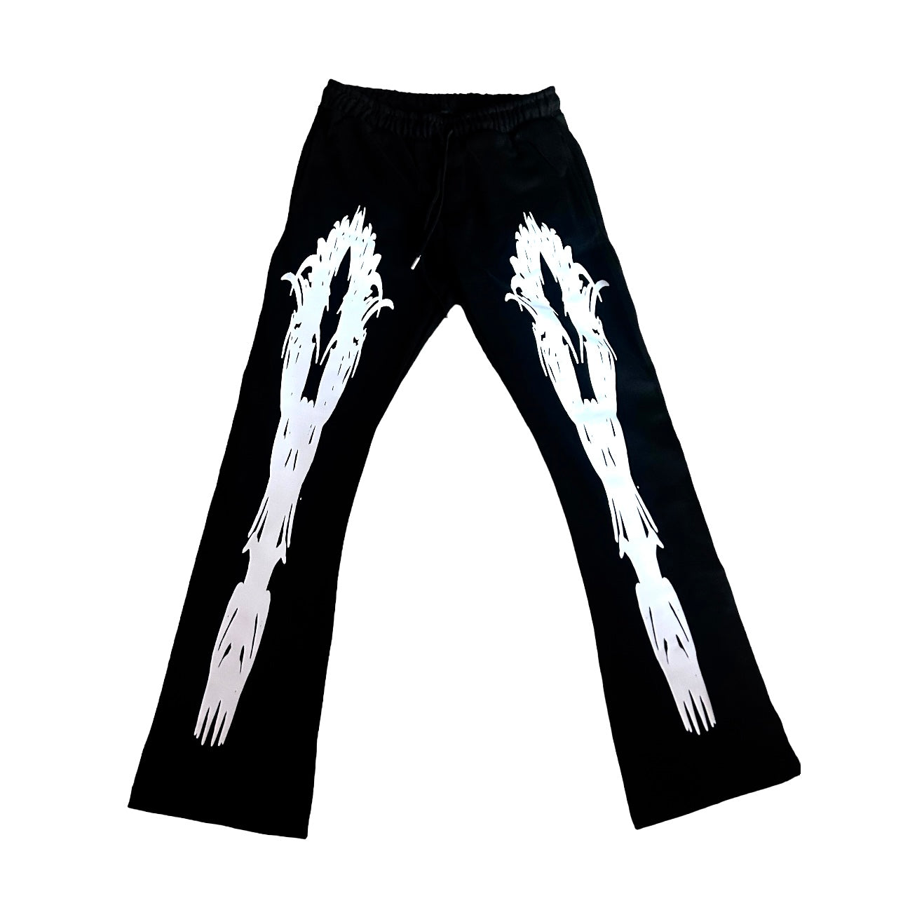 NEO TRIBAL BLACK FLARE SWEATPANTS