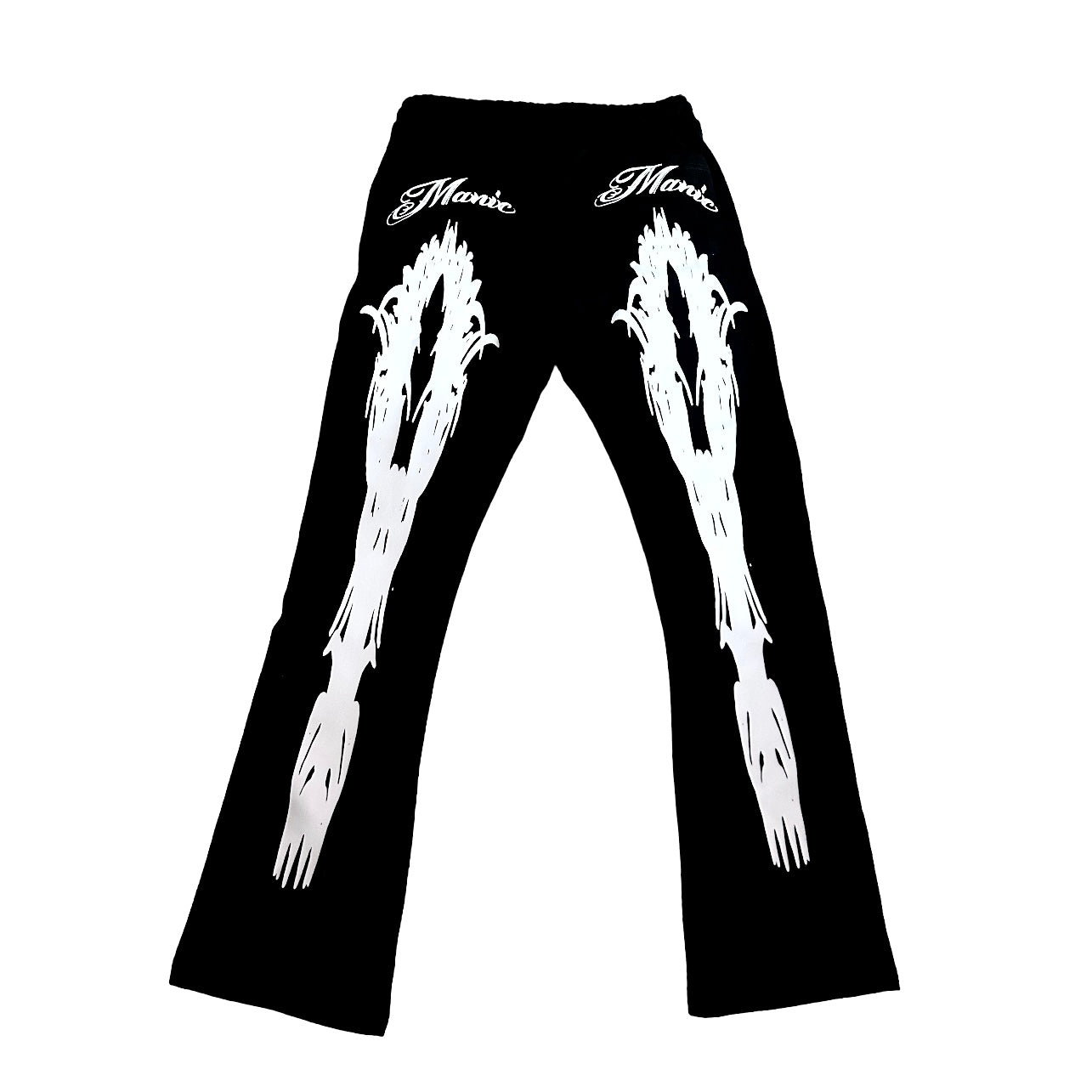 NEO TRIBAL BLACK FLARE SWEATPANTS